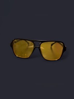 Vintage Yellow Lens Aviator Sunglasses